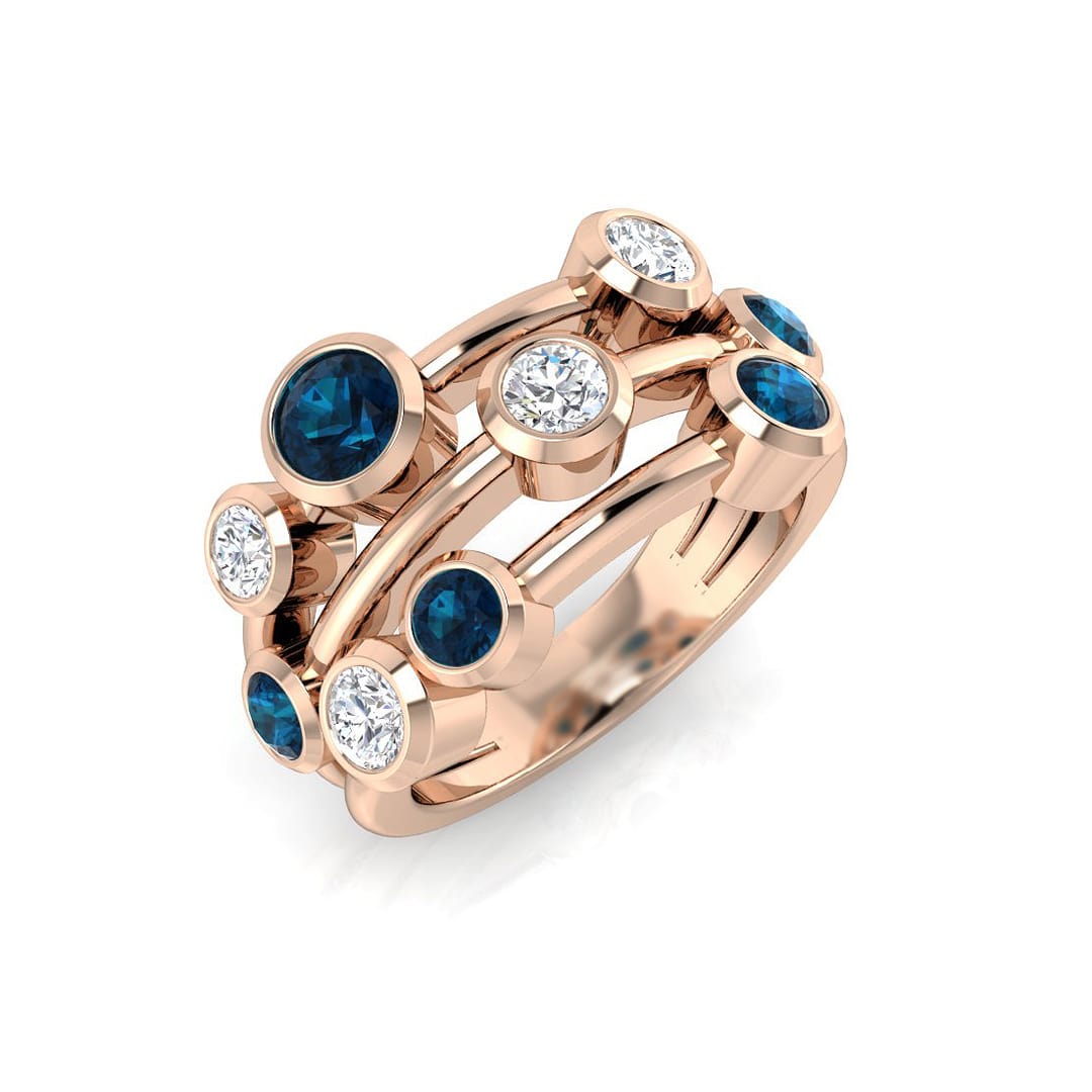 Menty Blue Topaz Bezel 