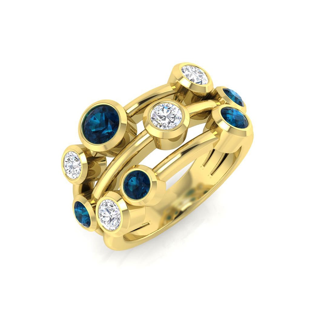 Menty Blue Topaz Bezel 