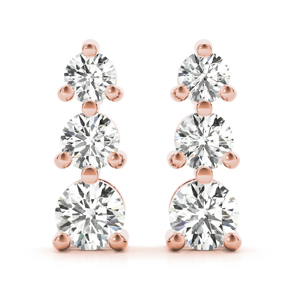 Violet Natural  Diamond Earrings
