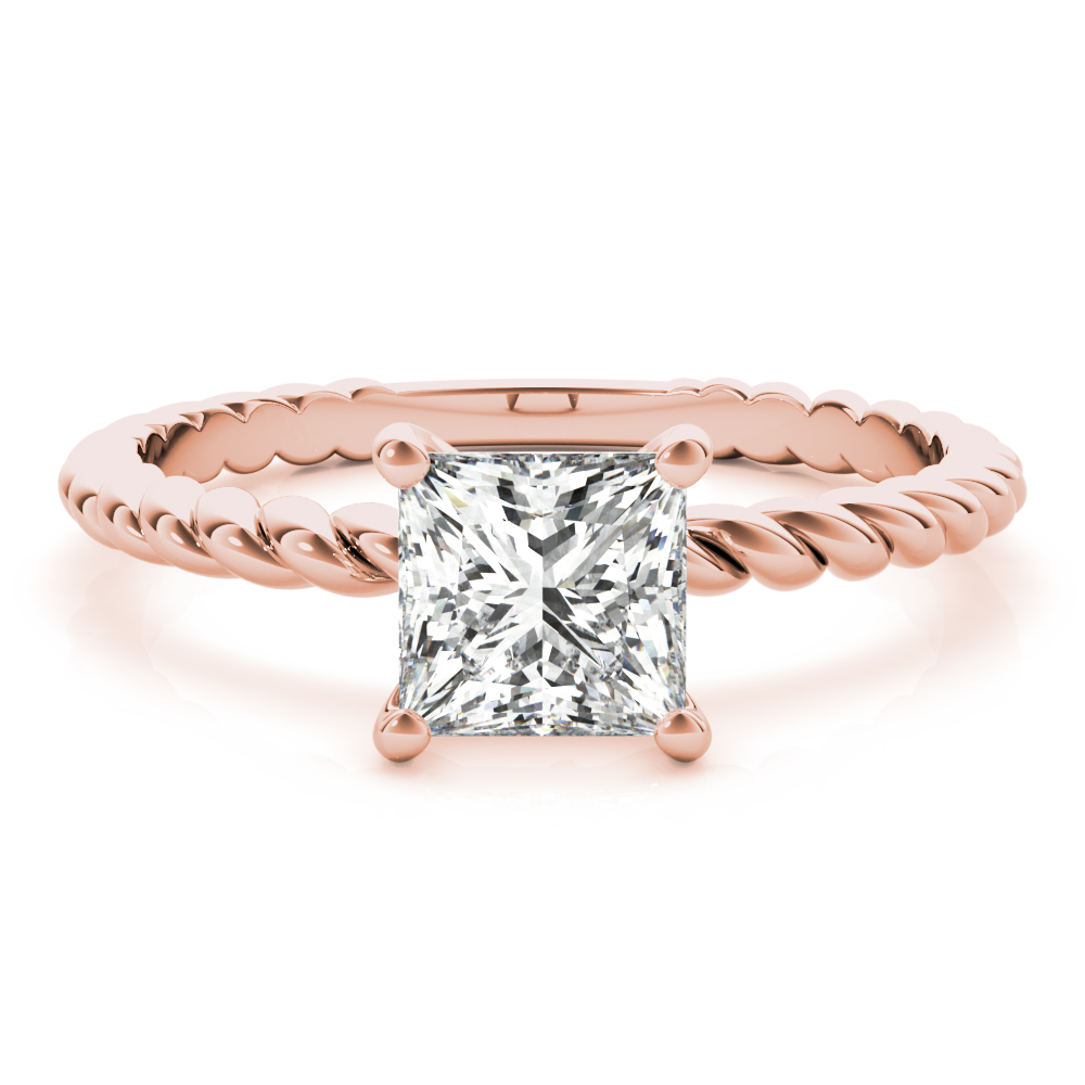 Crenyzee Lab-Created 4 Prong  Diamond Ring