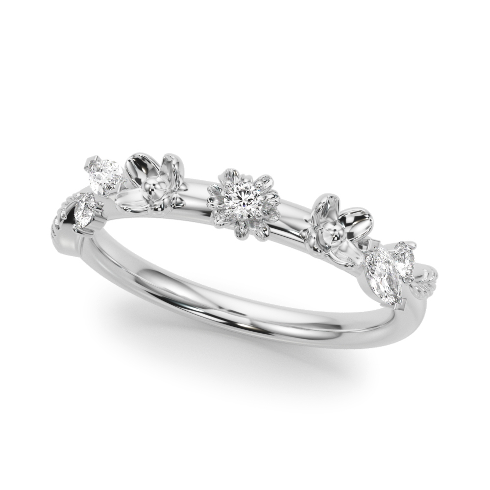 jeflin Natural Diamond Pave set Wedding Ring