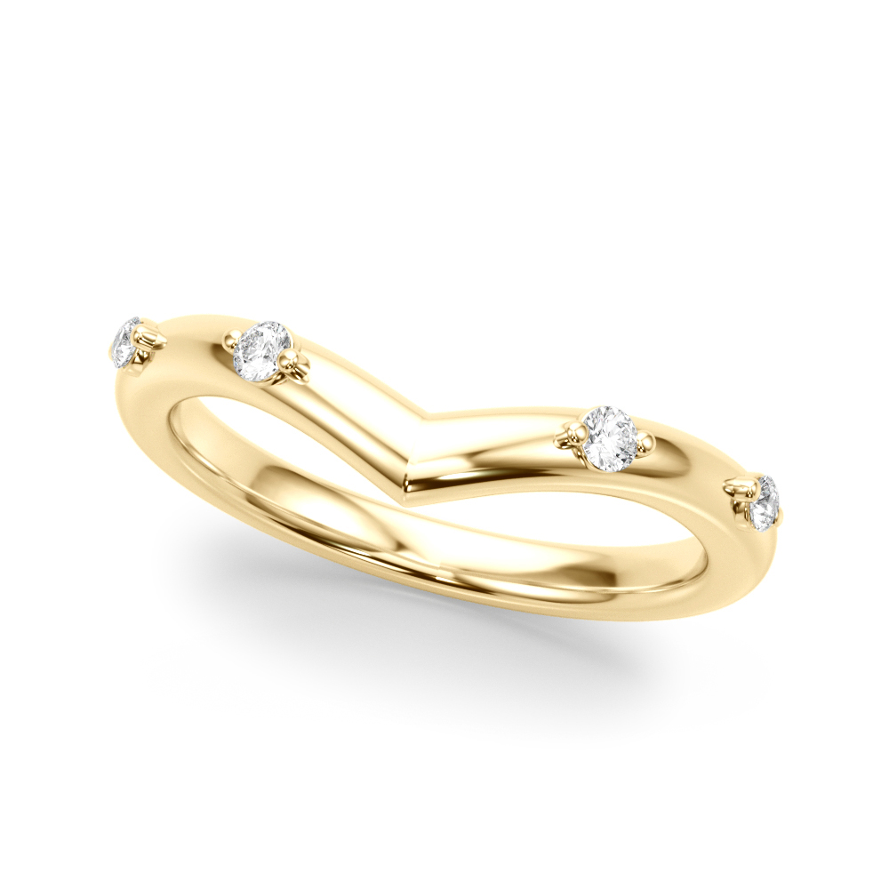 jeneffar Natural Diamond Bezel Set Wedding Ring