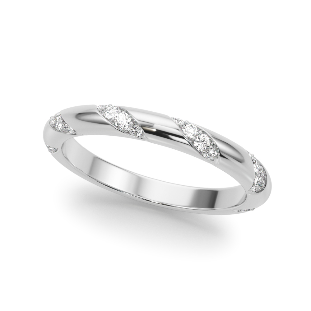 Vennaisa Natural Diamond Flush Set Wedding Ring