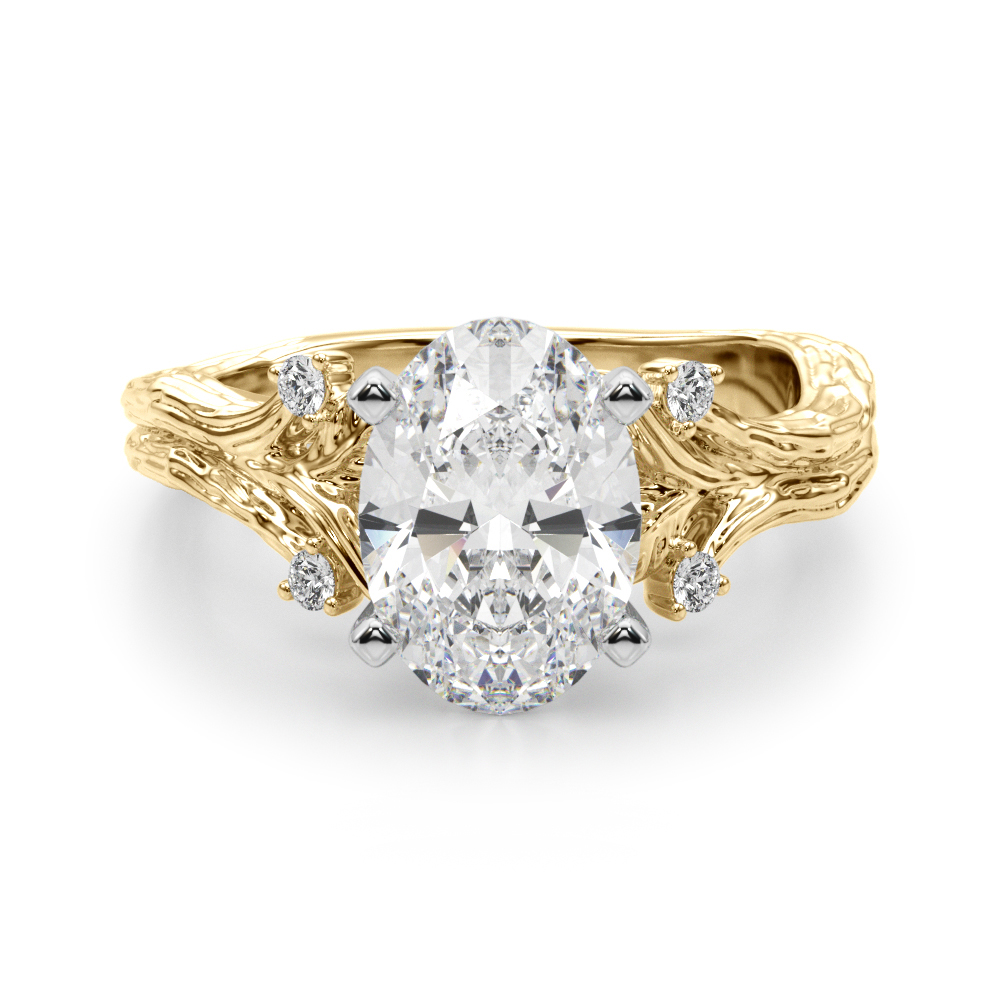 Saronia Natural 4 Prong Set Diamond Ring