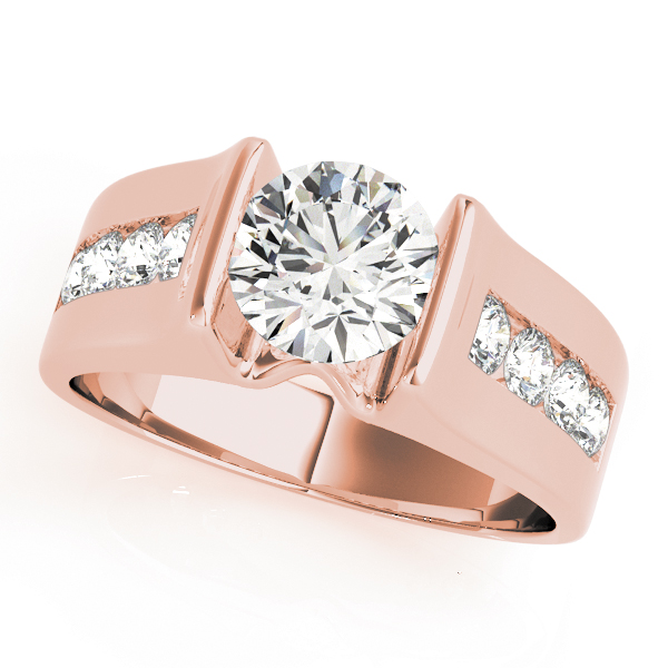 Zhavia Lab-Created Tension Setting Diamond Ring