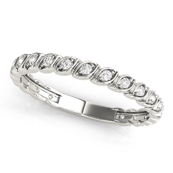 Jenslyn Natural Diamond Bezel Set Wedding Ring