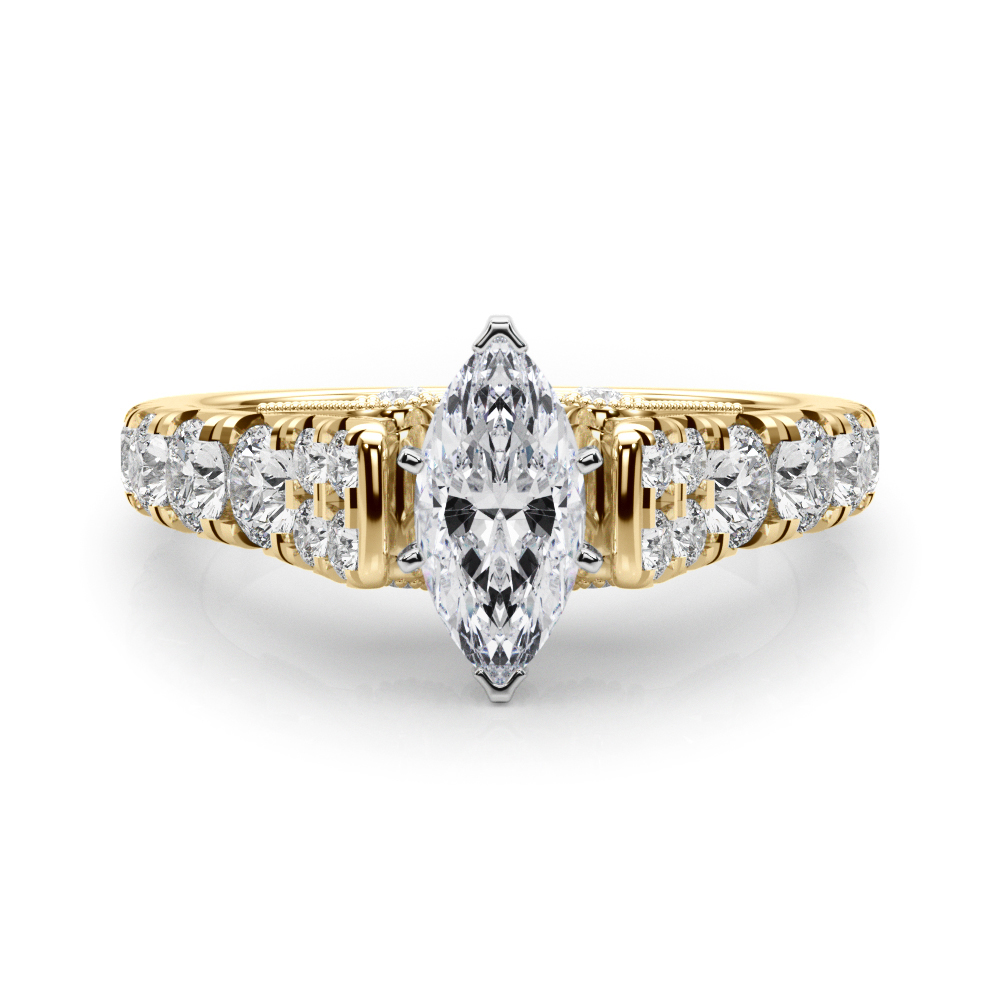 Deltina Natural 6 Prong Diamond Ring