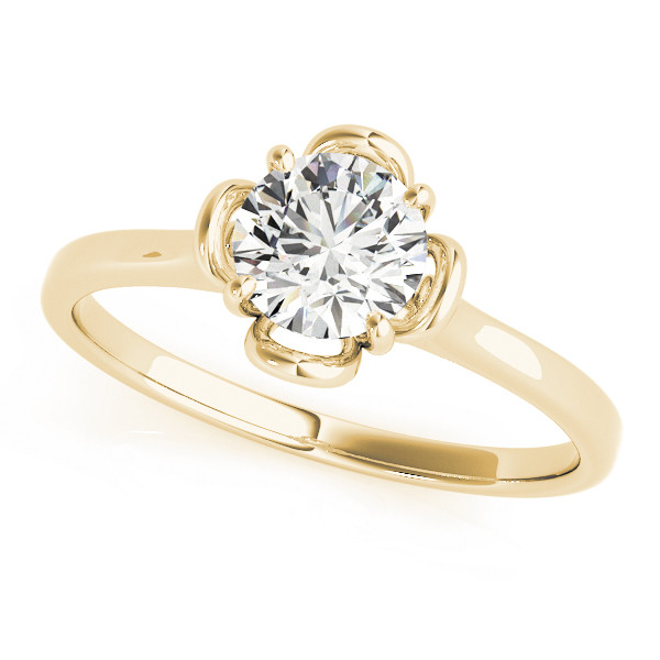Millicent Natural Diamond Bar and Prong  Engagement Ring
