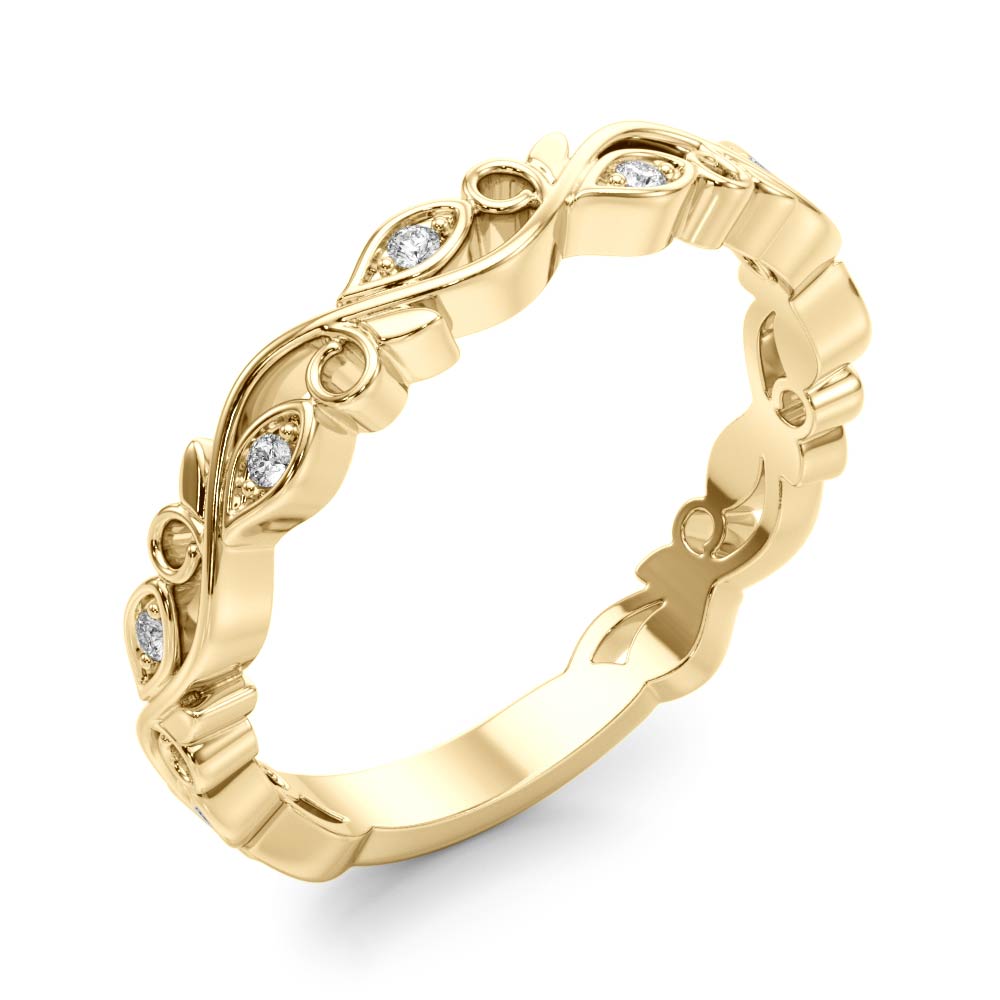 Georgia Natural Diamond Bezel Set Wedding Ring
