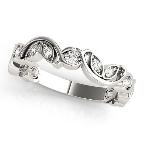Gliflin Natural Diamond Bezel Set Wedding Ring