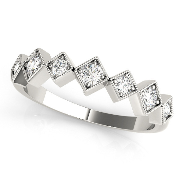 Aldrenna Lab-Created Diamond Bezel Set Wedding Ring