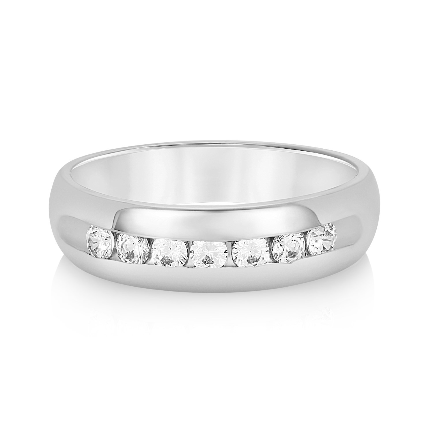 Alica Natural Diamond Channel Set  Wedding Ring