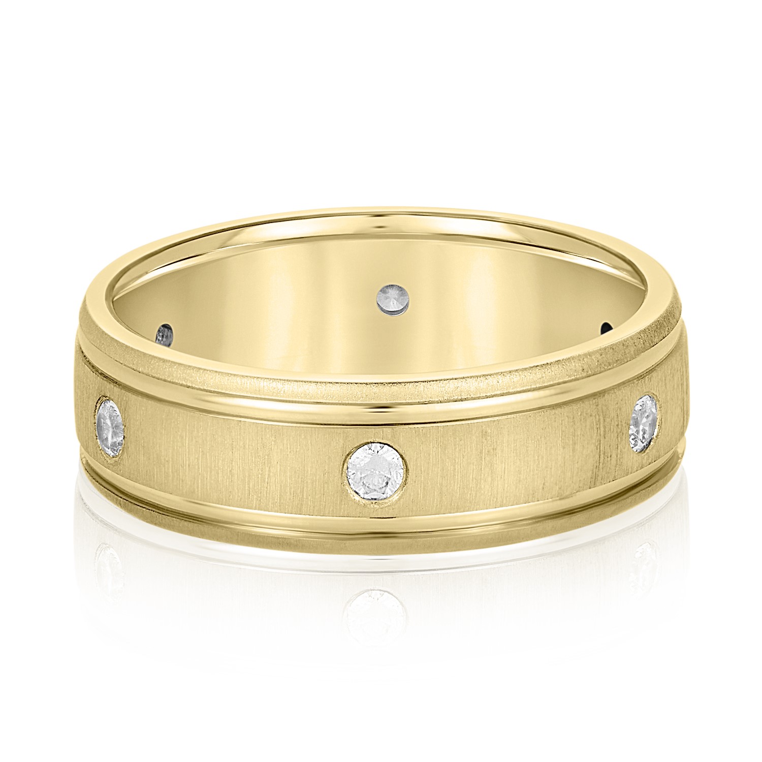 Niralini Natural Diamond Flush Set  Wedding Ring