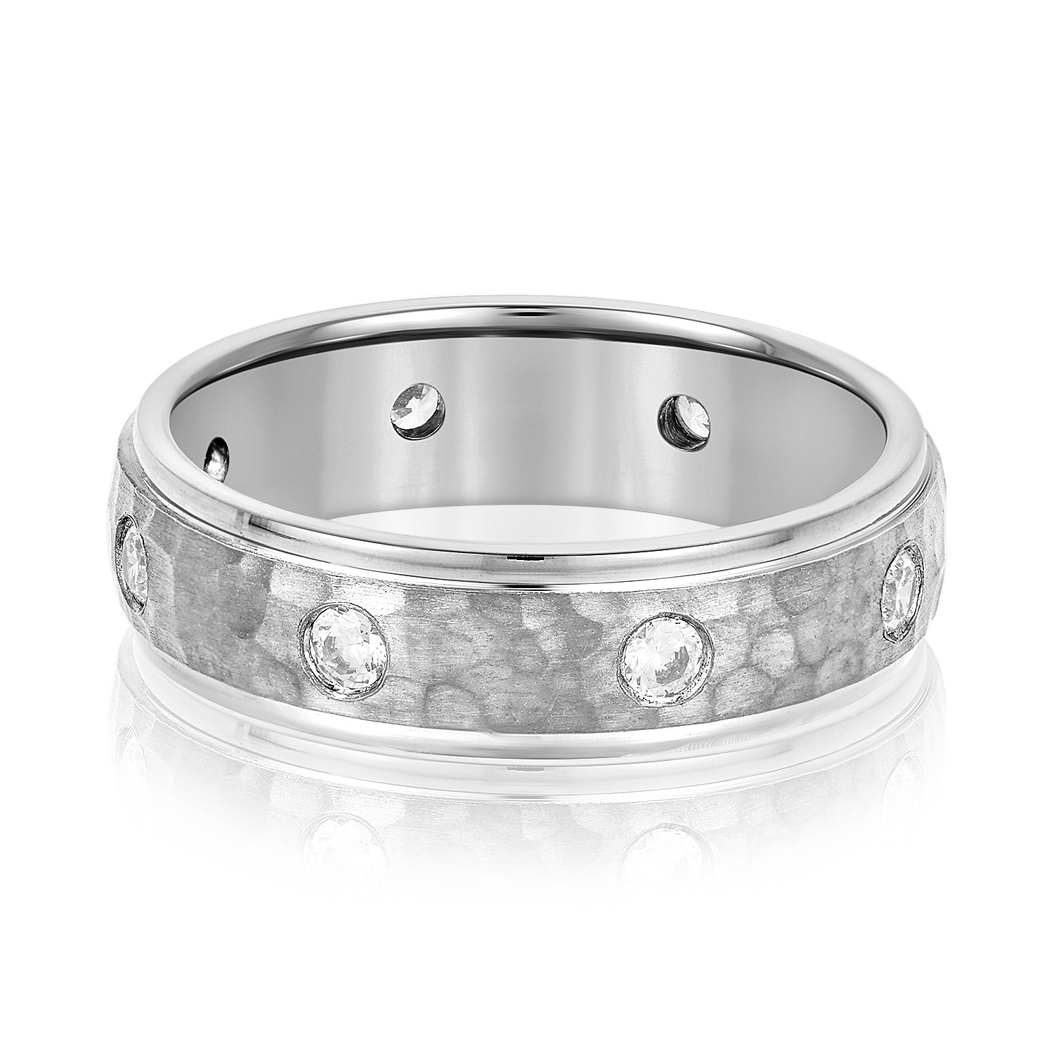 Nirosha Natural Diamond Flush Set  Wedding Ring