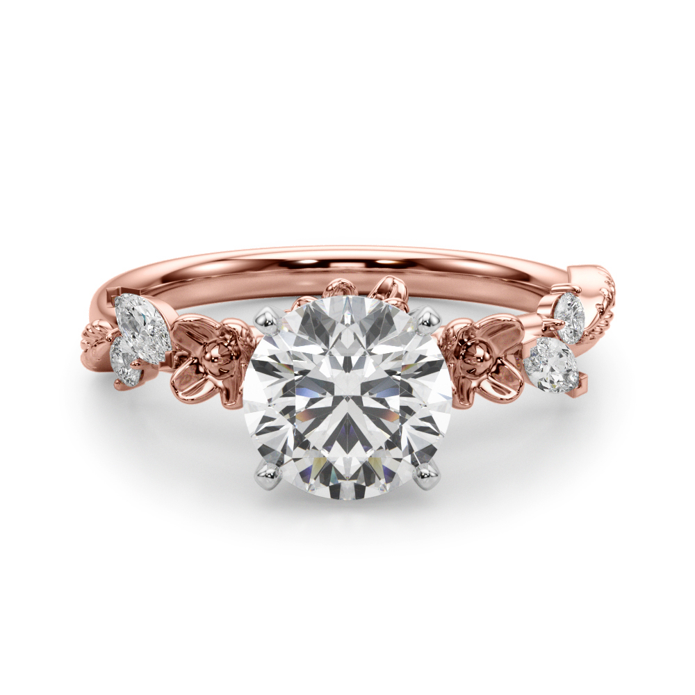 Sarahal Lab-Created 4 Prong Set Diamond Ring