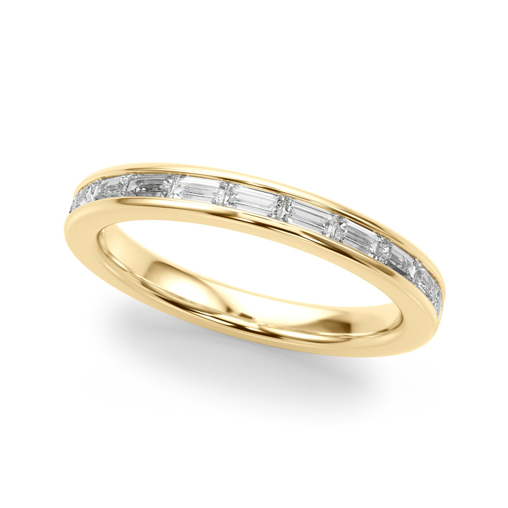 Selin Lab-Created Channel-Set  Diamond Ring
