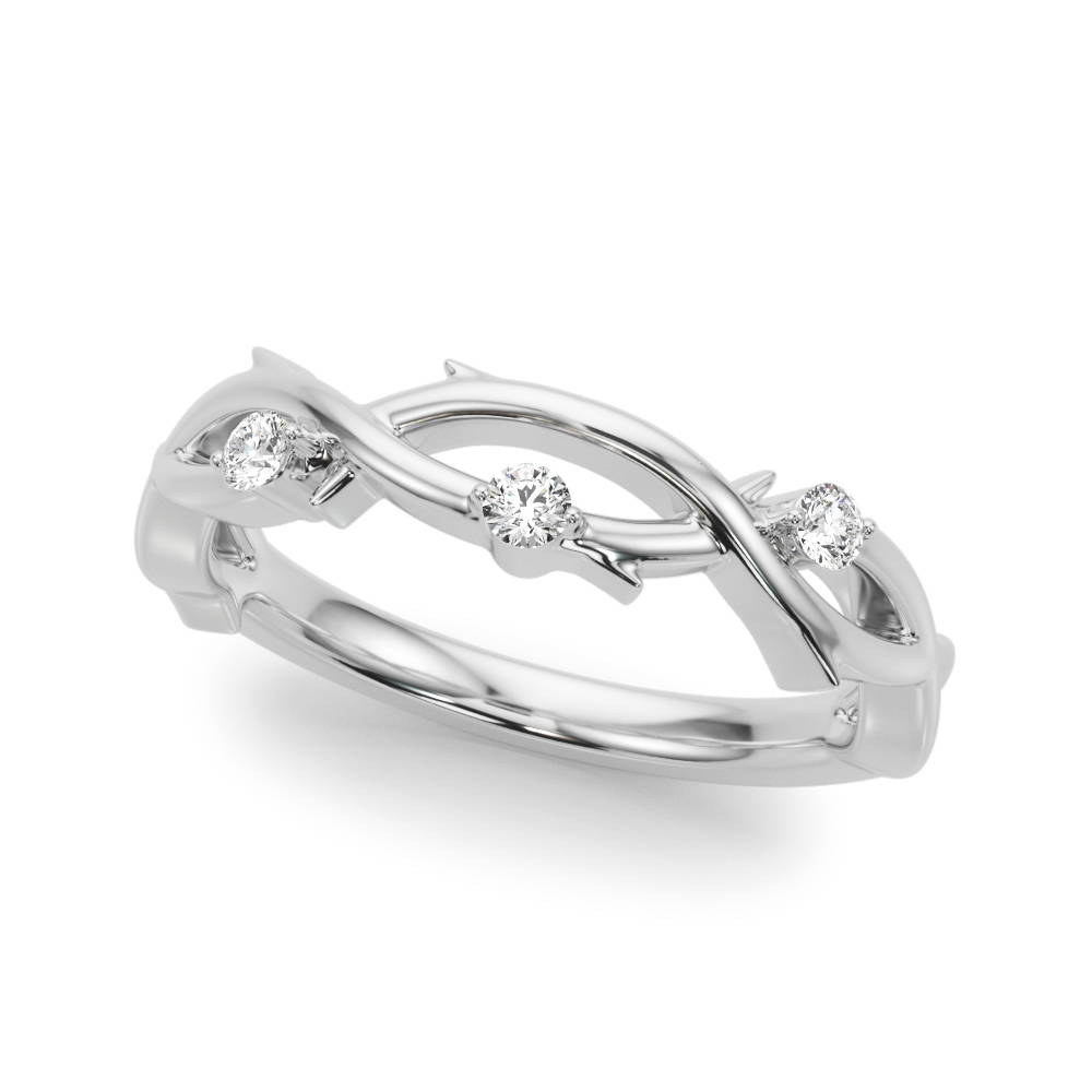 Benis Natural Diamond Bezel Set  Wedding Ring