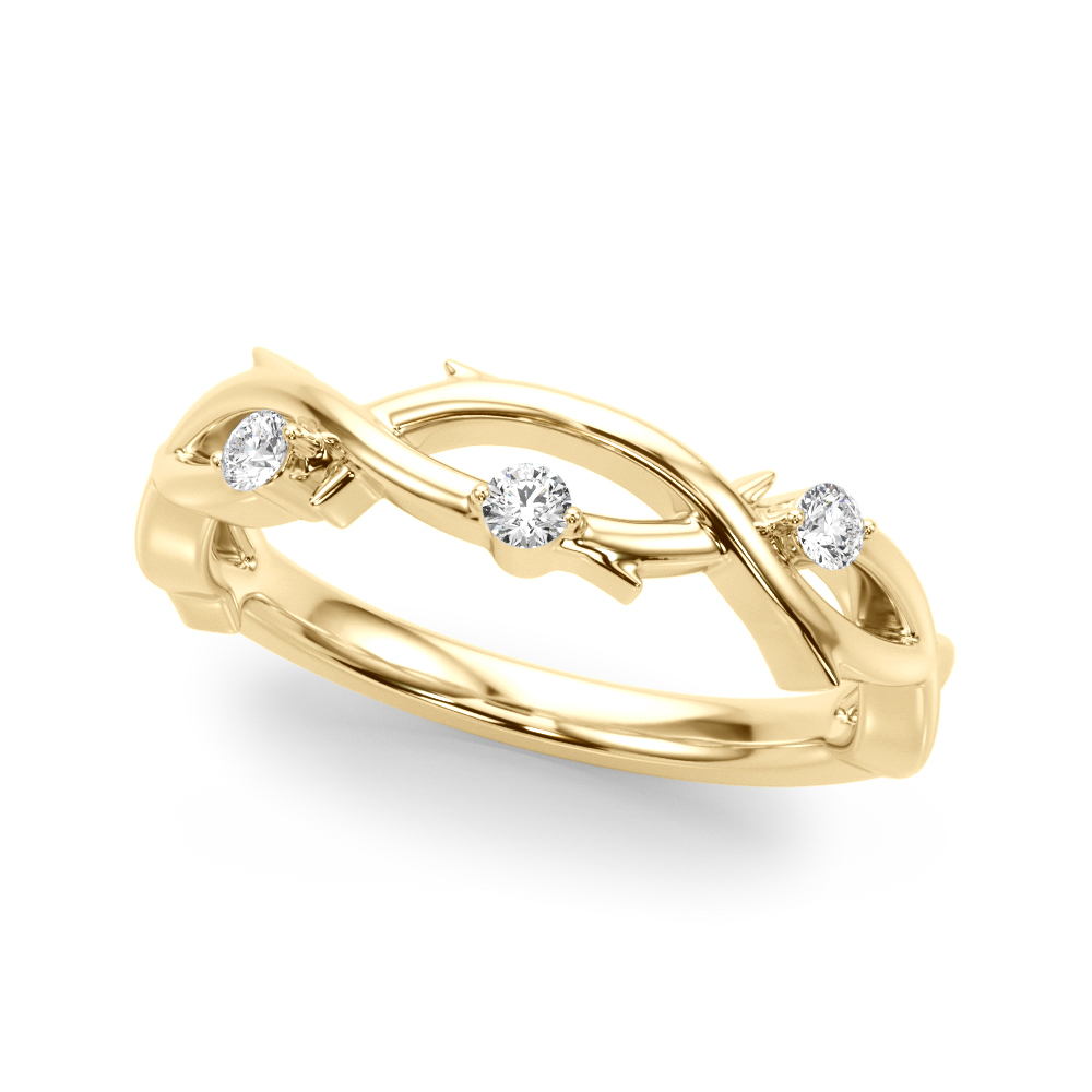 Benis Natural Diamond Bezel Set  Wedding Ring