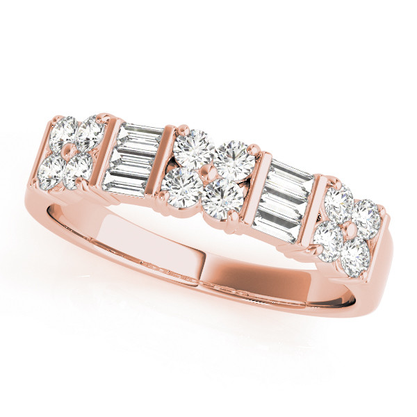 Myles Natural Bar And Prong Set  Diamond Ring
