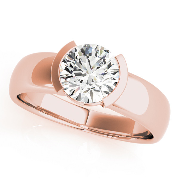 Debora Natural Half Bezel  Diamond Ring