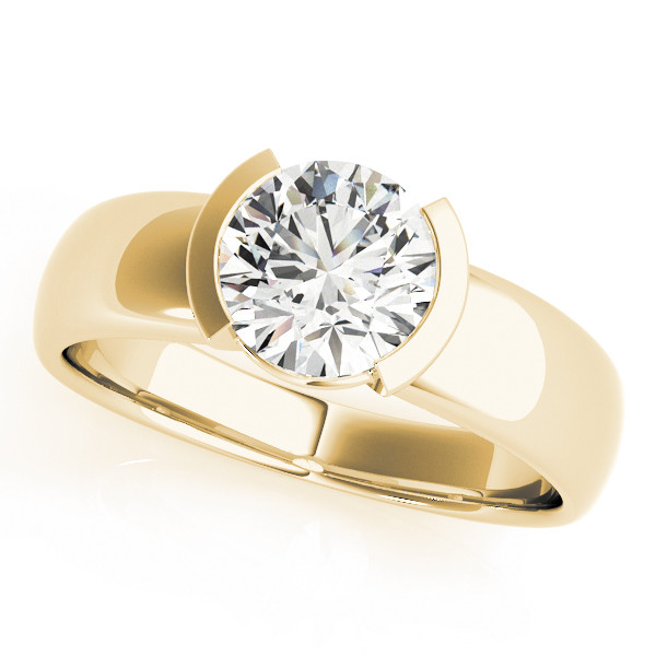 Debora Natural Half Bezel  Diamond Ring