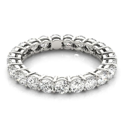 1.10-4.75 Carat Round Cut Diamond Natural And Lab-Grown Eternity Ring With Claw-Set