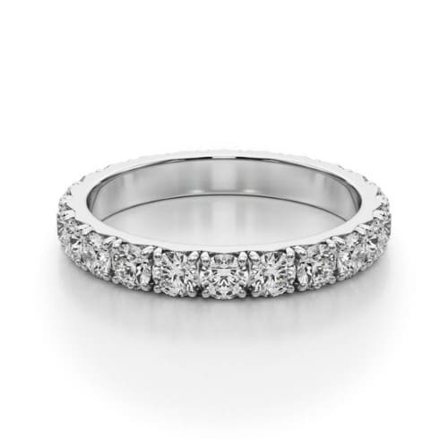 0.50-2.40 Carat Round Cut Diamond Natural And Lab-Grown Eternity Ring With Claw-Set