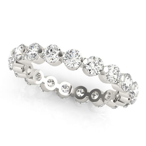 0.65-2.70 Carat Round Cut Diamond Natural And Lab-Grown Eternity Ring With Claw-Set