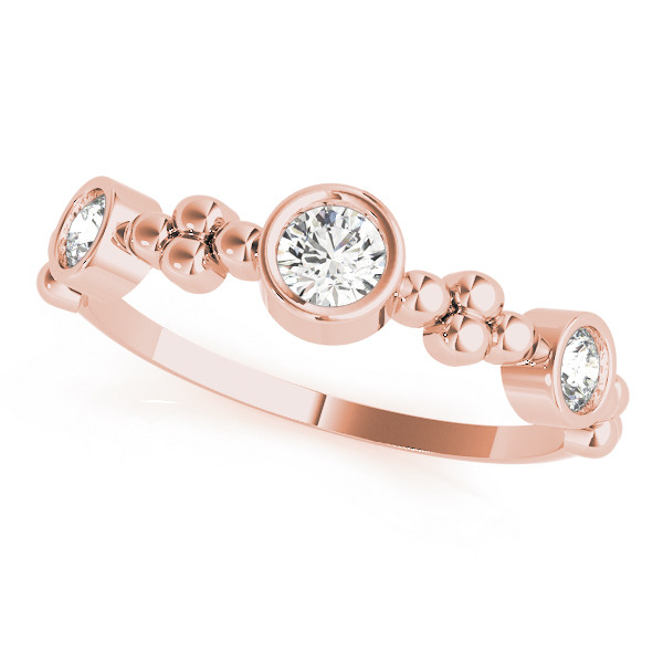 Natural Bezel-Set Diamond Ring