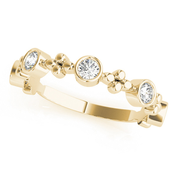 Natural Bezel-Set Diamond Ring