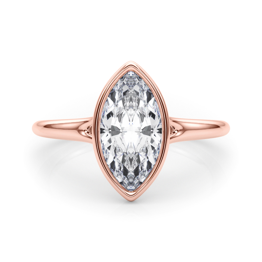 Adrin Lab-Created Bezel Set Diamond Ring