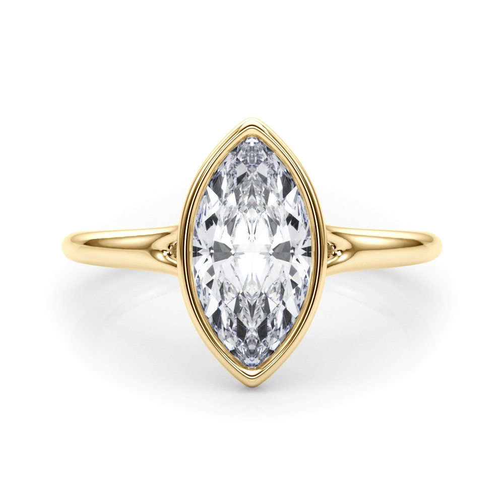 Adrin Lab-Created Bezel Set Diamond Ring
