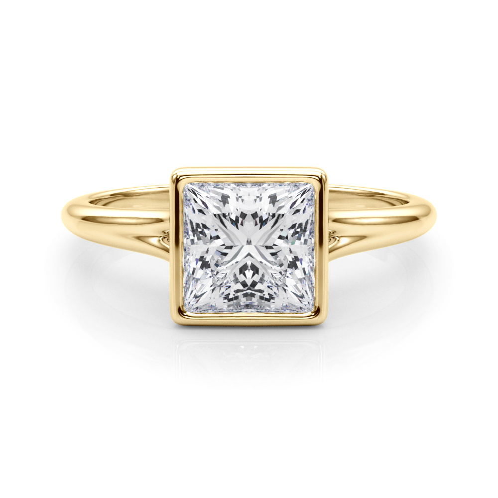 Kein Lab-Created Bezel Set Diamond Ring