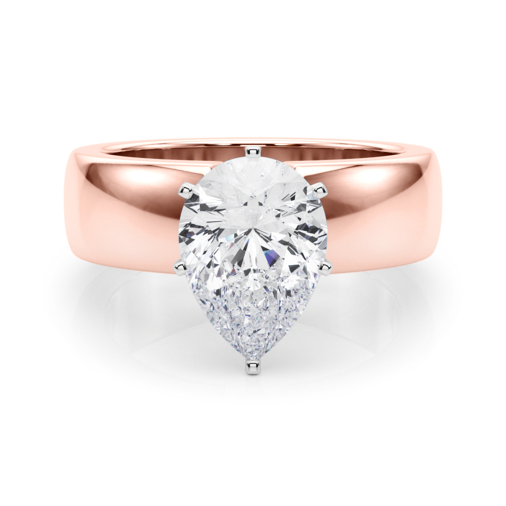 Esra Lab-Created 6 Prong  Diamond Ring