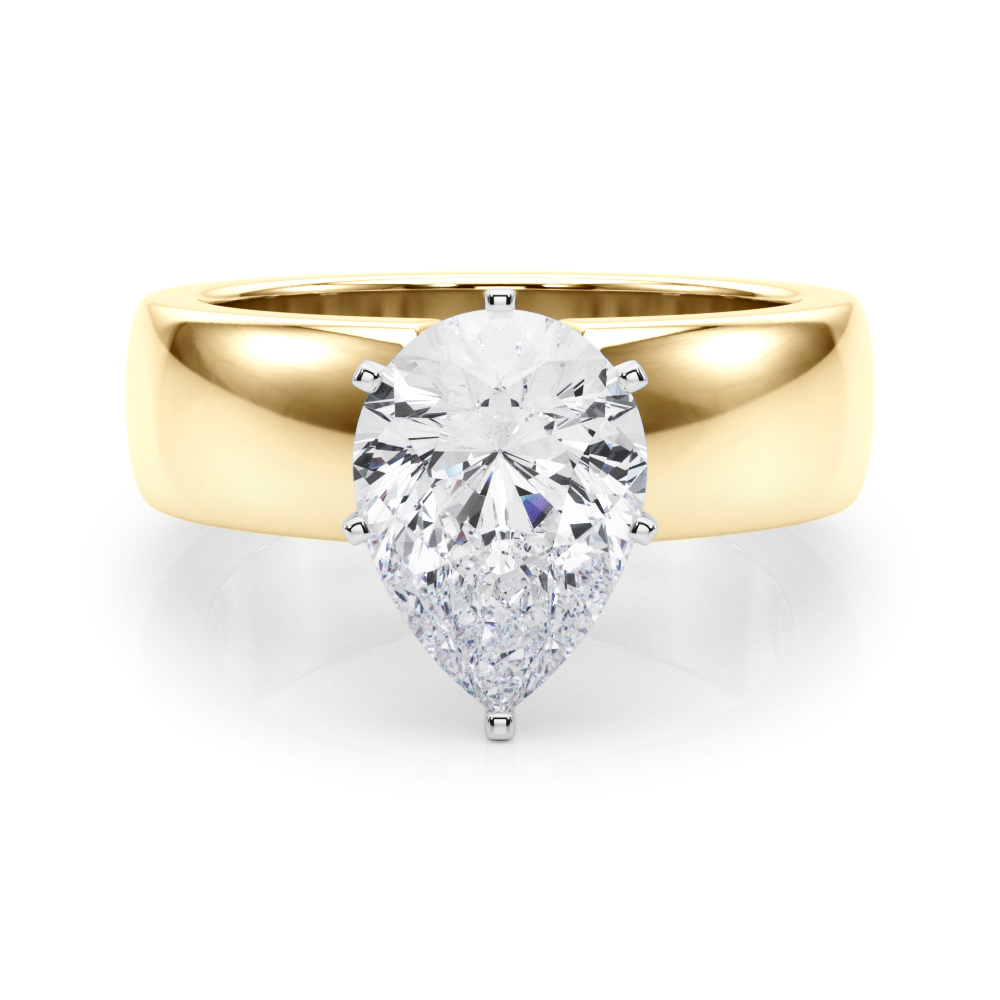 Esra Lab-Created 6 Prong  Diamond Ring