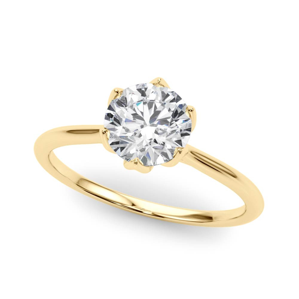 Doshia Natural 6 Prong  Diamond Ring
