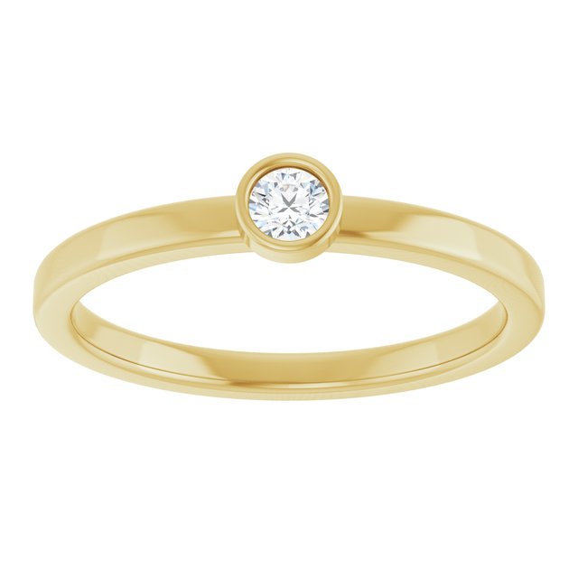 Mable Natural Diamond Bezel Engagement Ring