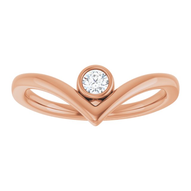 Maricela Natural Diamond Bezel Engagement Ring