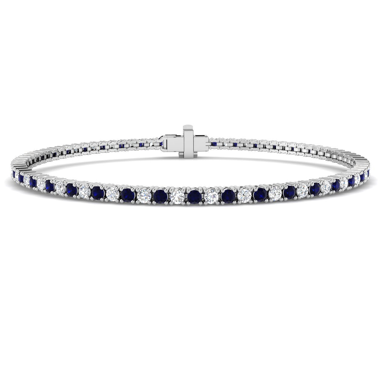 2.7 ct Blue Sapphire Round Bracelet