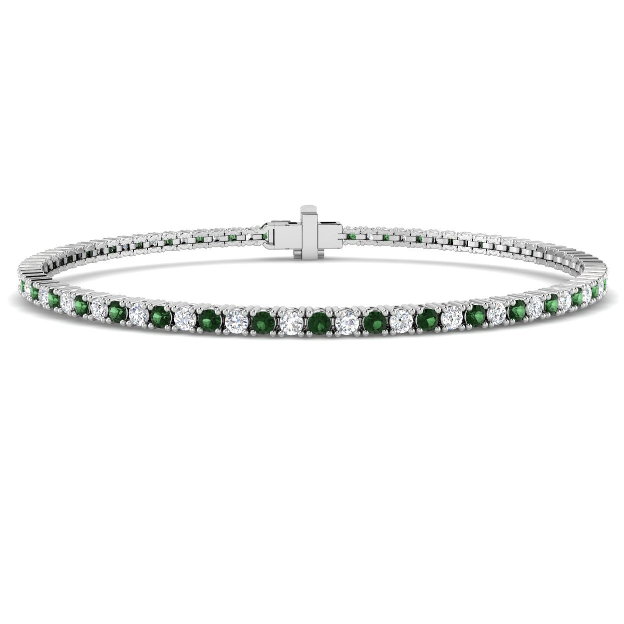 2.4 ct Natural Diamond Round Bracelet