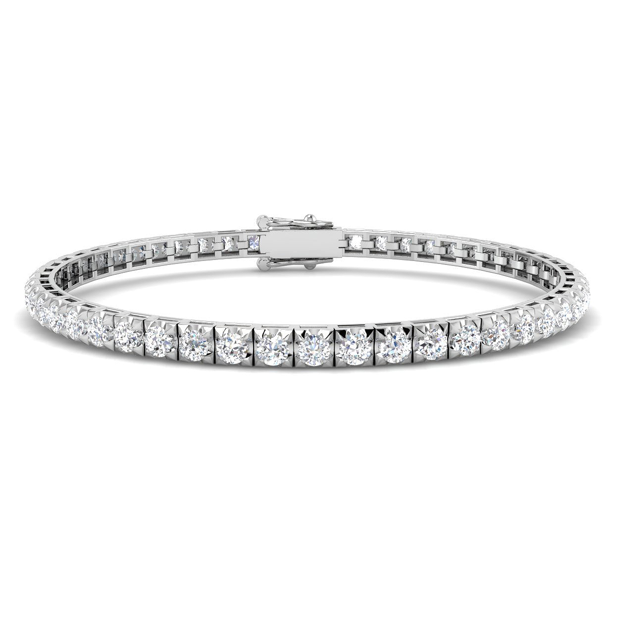 3 ct Natural Diamond Round Bracelet