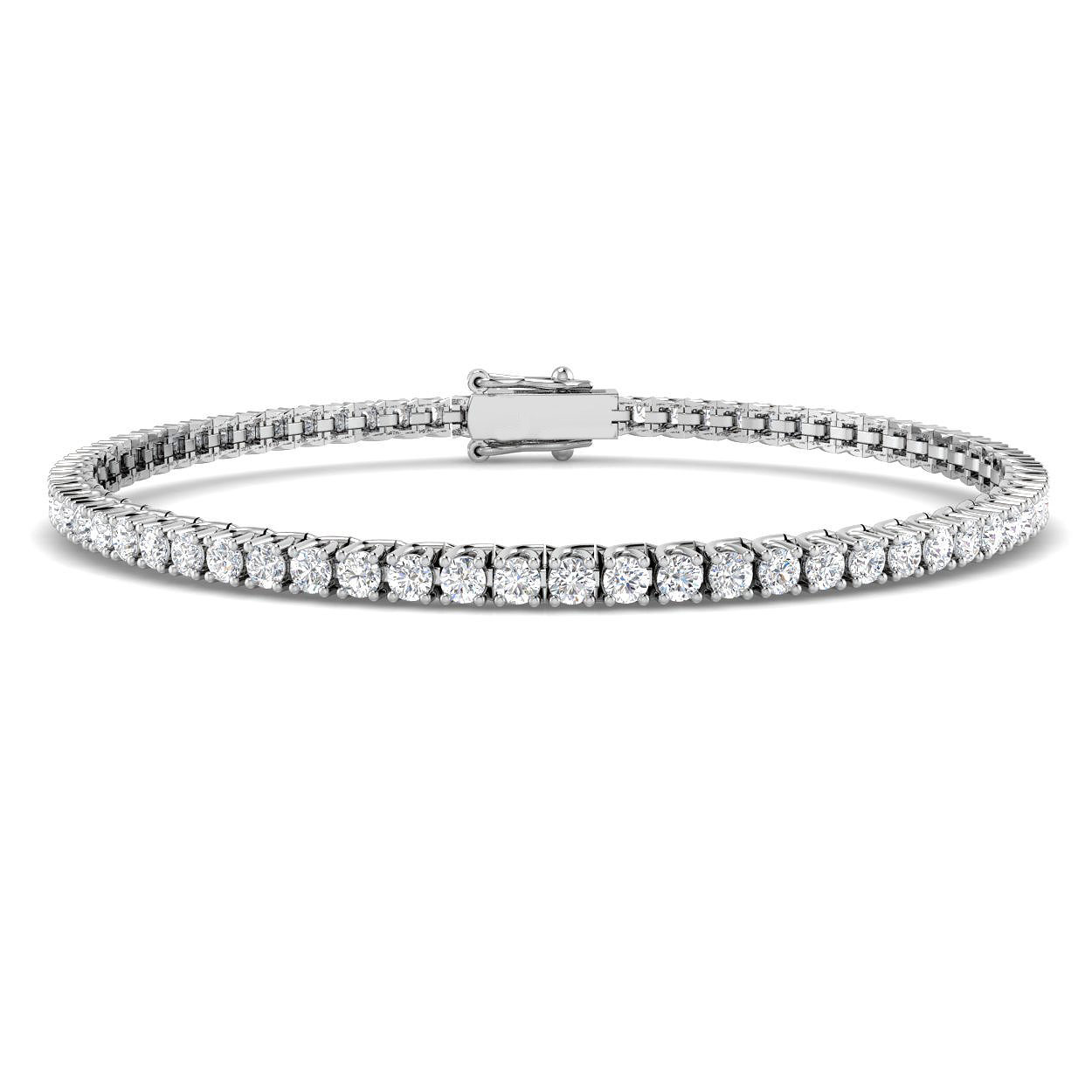 3 ct Natural Diamond Round Bracelet