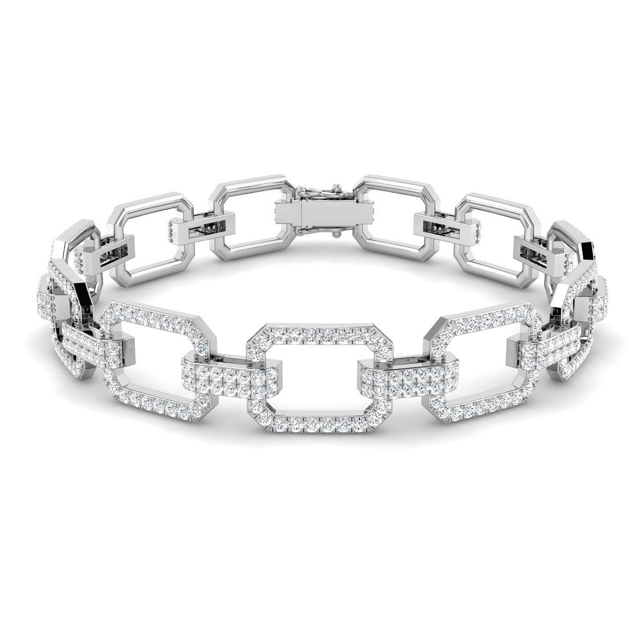 4.15 ct Natural Diamond Round Bracelet