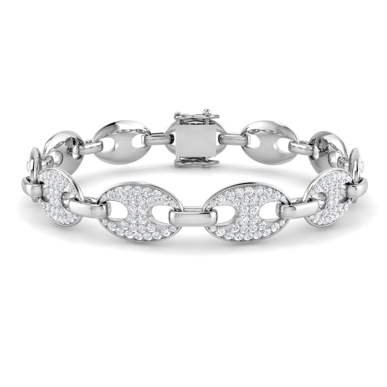3.15 ct Natural Diamond Round Bracelet