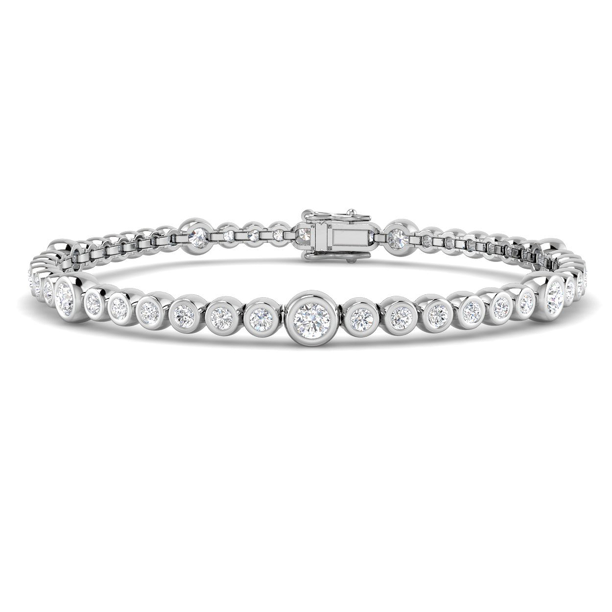 3.05 ct Natural Diamond Round Bracelet