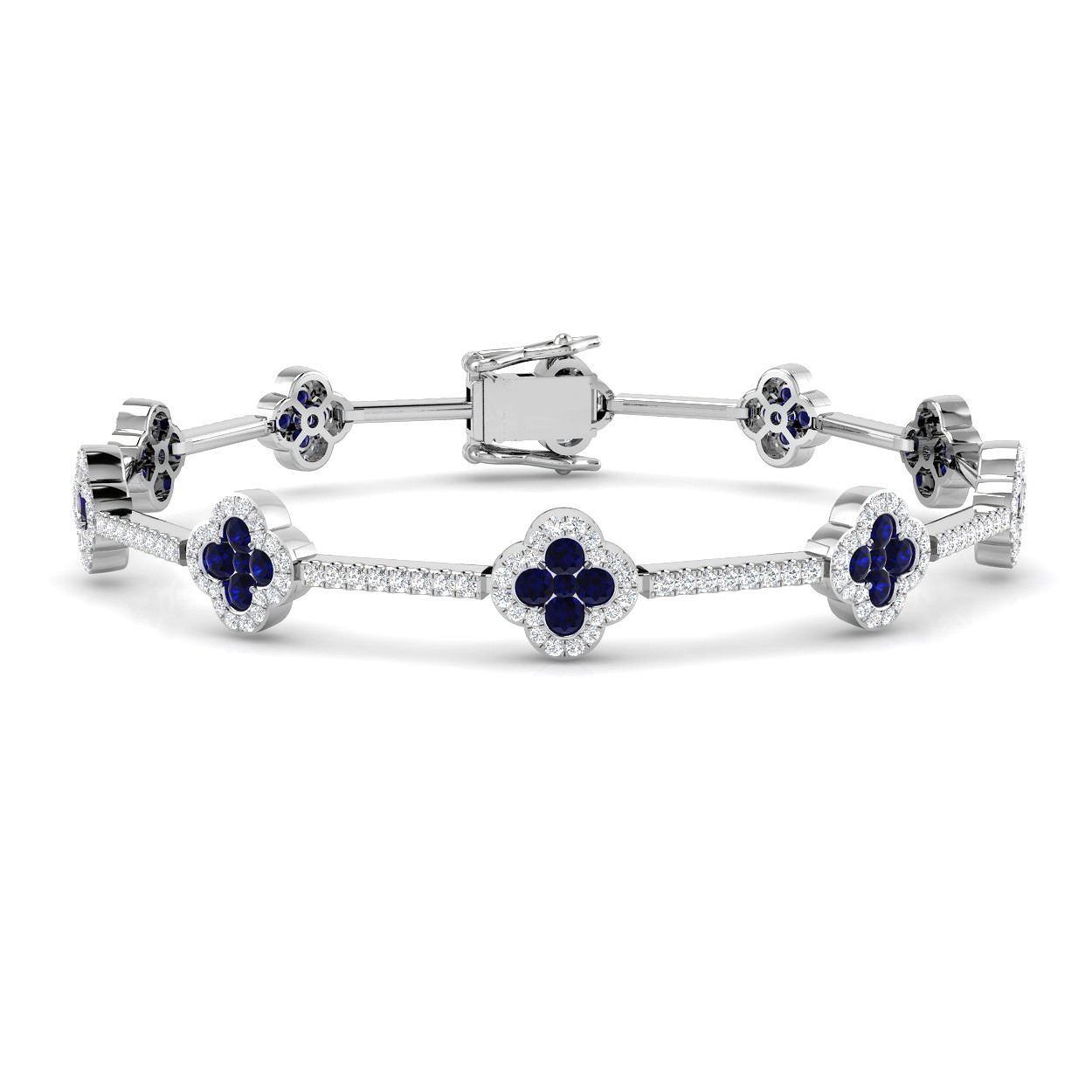 3.2 ct Blue Sapphire Round Bracelet