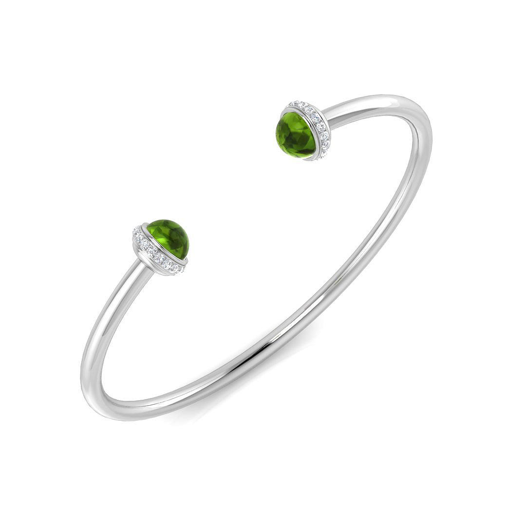 2.4 ct Peridot Round Bangle
