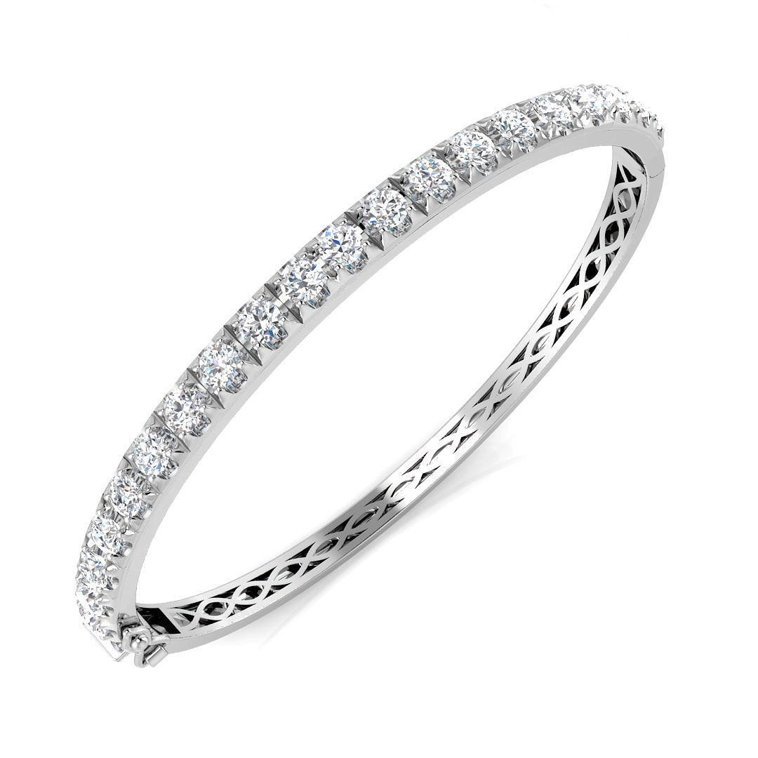 1.95 ct Natural Diamond Round Bangle
