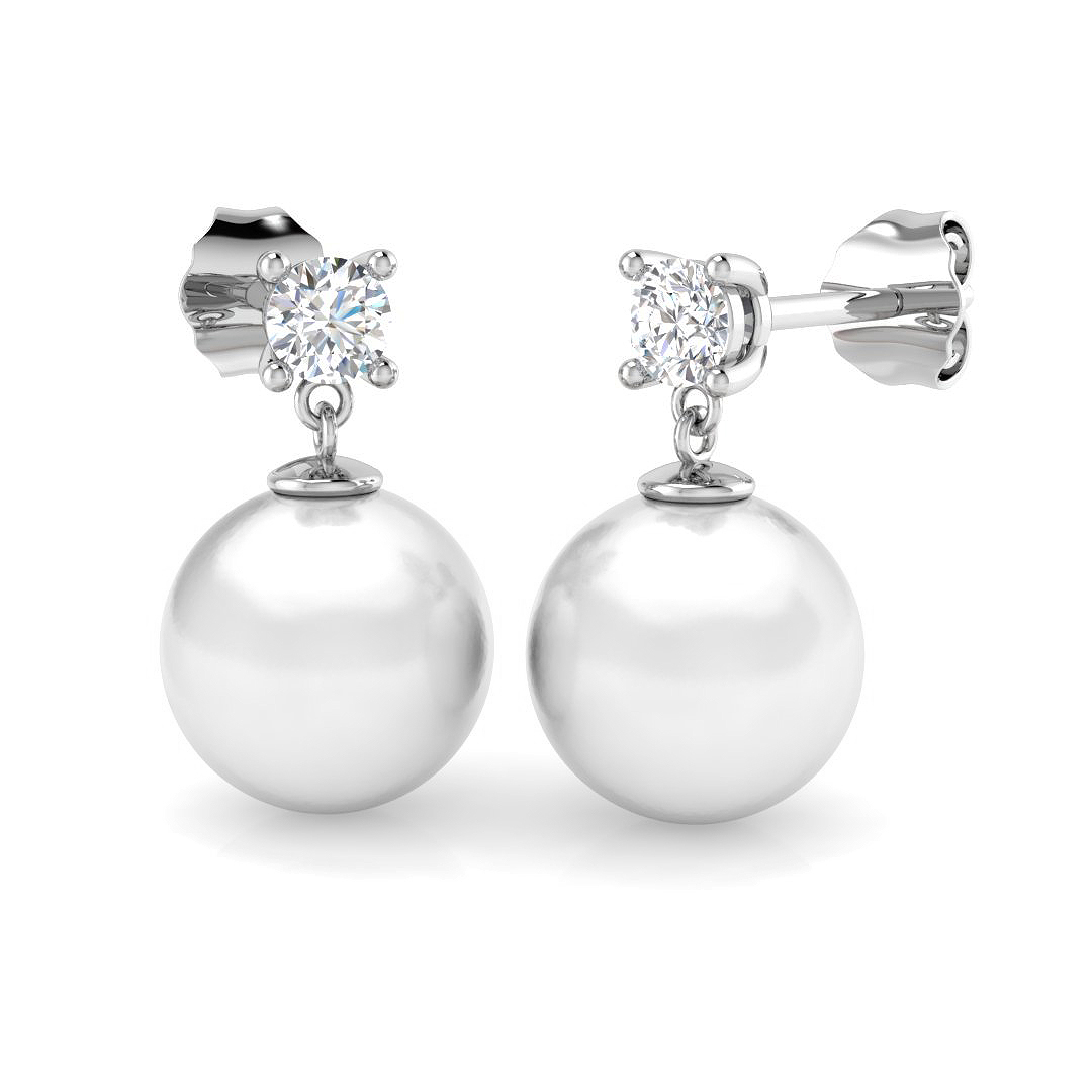 7.65 ct Natural Diamond Pear Earrings