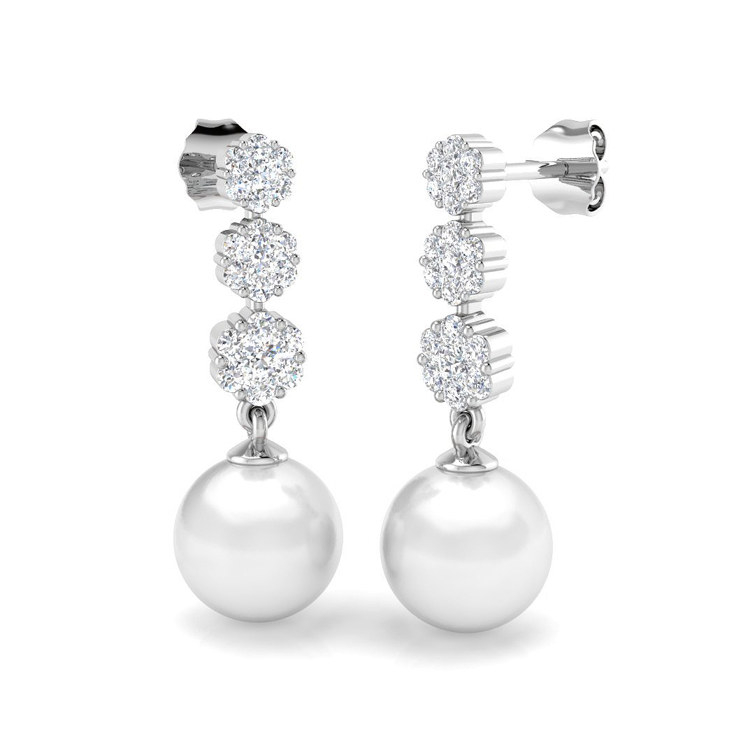 8.1 ct Natural Diamond Pear Earrings